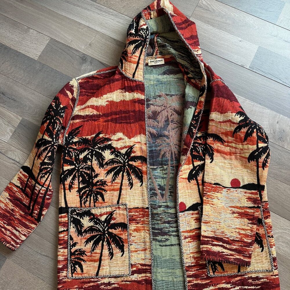 Saint Laurent Jacket hooded baja sunset cardigan